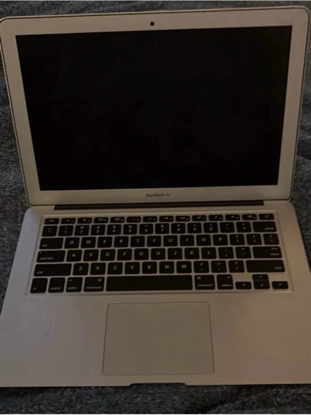 Apple Silver MacBook Air Laptop with Black Keyboard